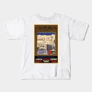 Portugal Lisbon Vintage Poster 1929 Kids T-Shirt